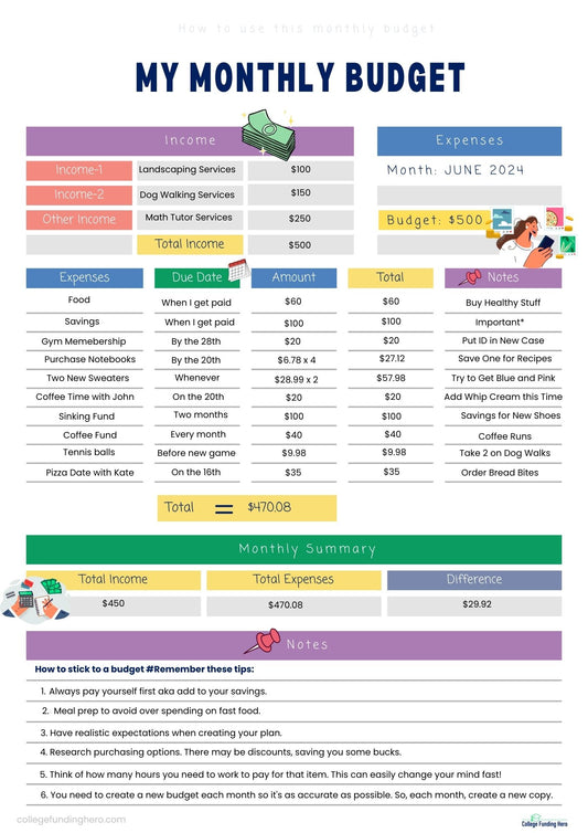 Monthly Budget Planner 📊